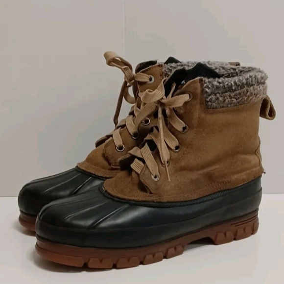 Women's SIZE 7 Duck Boots Steel shank Leather Upper - Picture 1 of 6